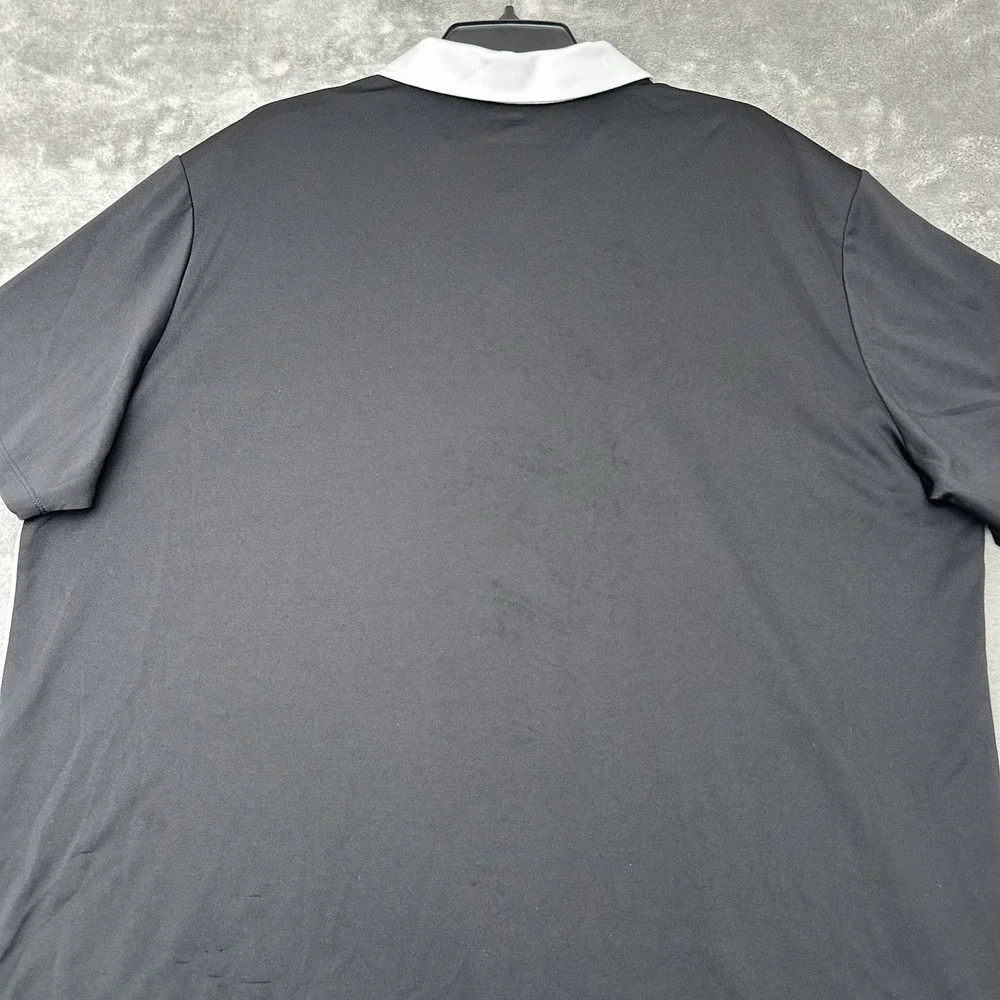 ADIDAS Polo Shirt Mens 2XL Golf Performance Sport Stretch Casual Black Gray